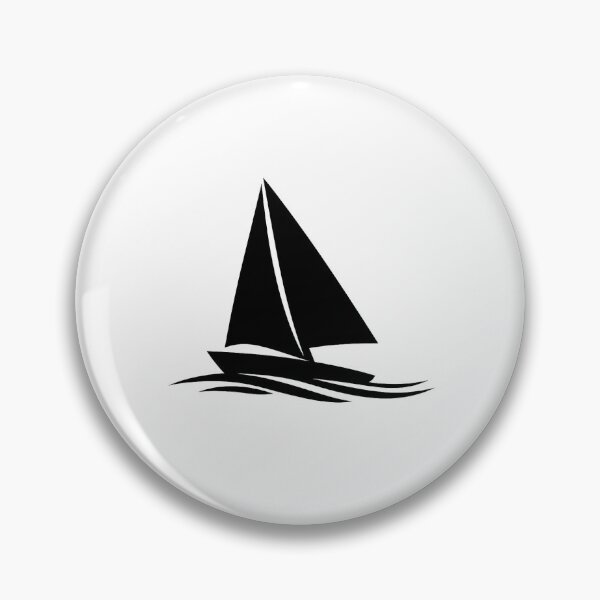 Item preview, Sailboat at Sea Minimal Silhouette designed and sold by Le Grand Requin.
