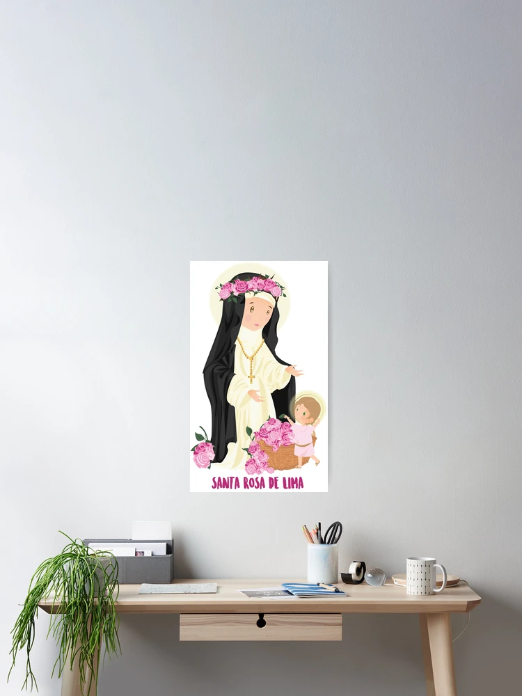 Aperçu 2 sur 3. Poster avec l'œuvre Saint Rose of Lima créée et vendue par AlMAO2O.