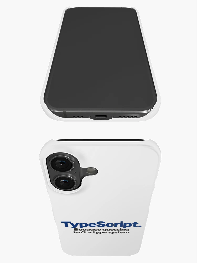 Thumbnail 3 of 4, iPhone Case, Type Script Funny Coding Slogan Bold Typography For Programmers designed and sold by ThreadQuirk.