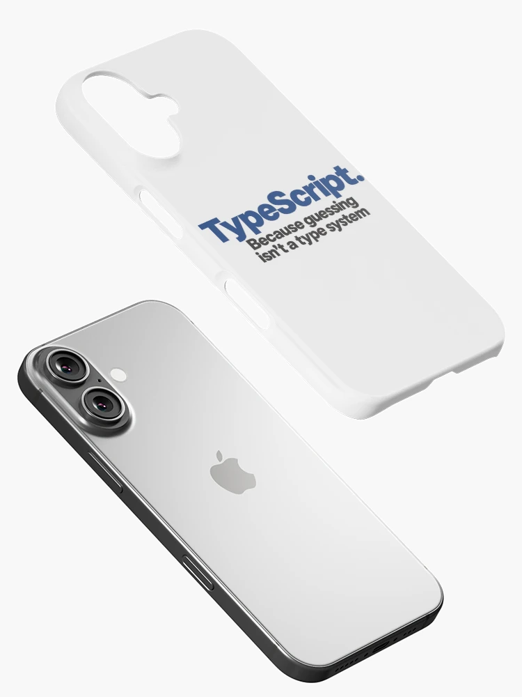 Thumbnail 2 of 4, iPhone Case, Type Script Funny Coding Slogan Bold Typography For Programmers designed and sold by ThreadQuirk.