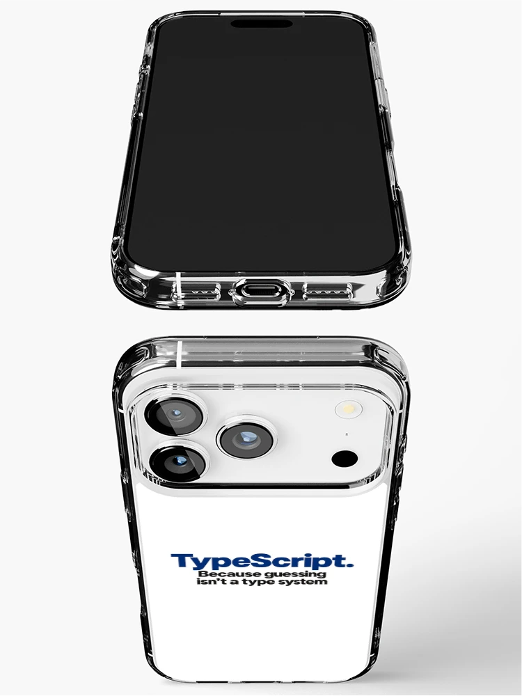 Thumbnail 3 of 5, iPhone Case, Type Script Funny Coding Slogan Bold Typography For Programmers designed and sold by ThreadQuirk.