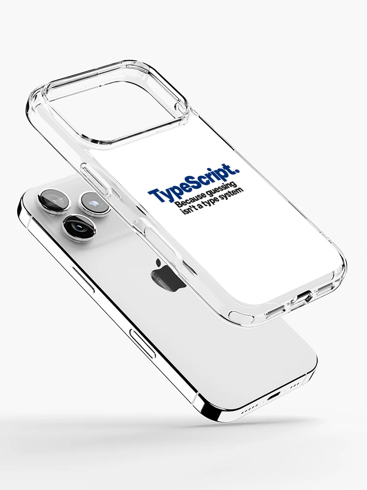 Thumbnail 2 of 5, iPhone Case, Type Script Funny Coding Slogan Bold Typography For Programmers designed and sold by ThreadQuirk.