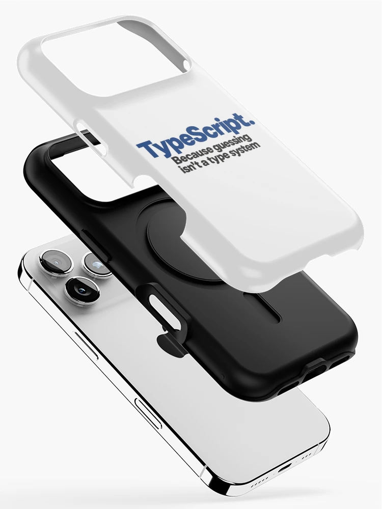 Thumbnail 2 of 4, iPhone Case, Type Script Funny Coding Slogan Bold Typography For Programmers designed and sold by ThreadQuirk.