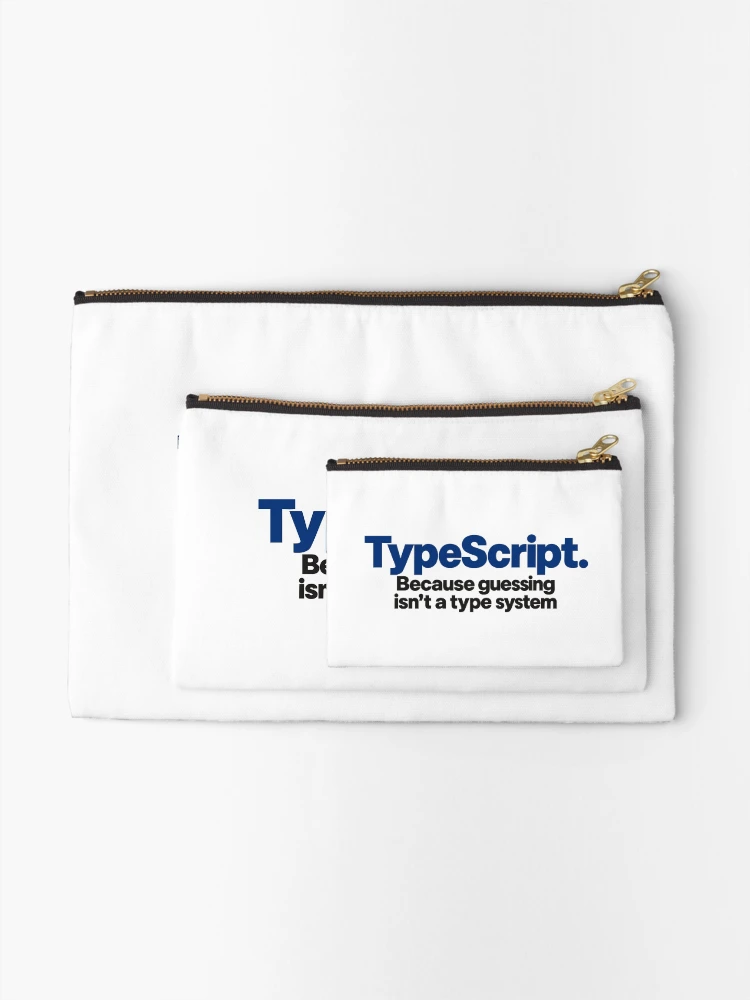 Thumbnail 2 of 4, Zipper Pouch, Type Script Funny Coding Slogan Bold Typography For Programmers designed and sold by ThreadQuirk.