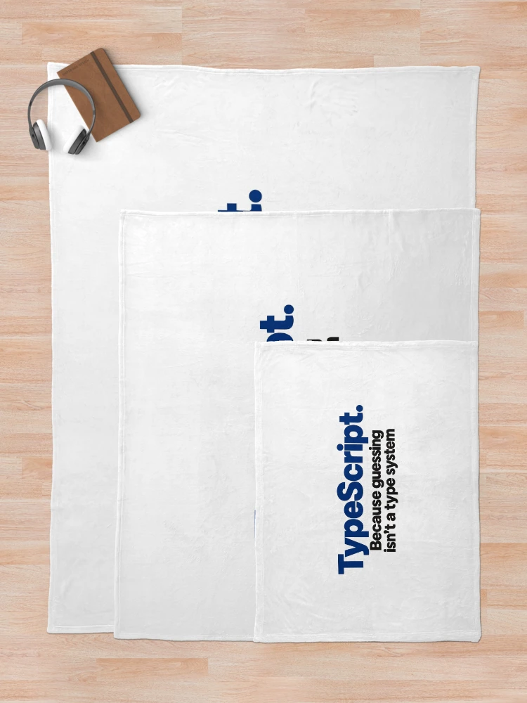 Thumbnail 5 of 6, Throw Blanket, Type Script Funny Coding Slogan Bold Typography For Programmers designed and sold by ThreadQuirk.