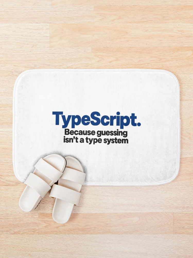 Thumbnail 1 of 6, Bath Mat, Type Script Funny Coding Slogan Bold Typography For Programmers designed and sold by ThreadQuirk.