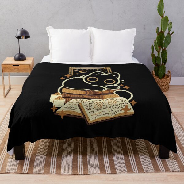 Item preview, Cute Black Cat on Spellbooks designed and sold by xMorfina.