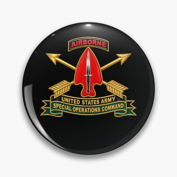 Item preview, US Army Special Operations Command - SSI w Br - Ribbon - 3D - Transparent designed and sold by Military Insignia Products.