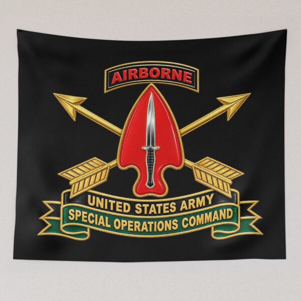 Item preview, US Army Special Operations Command - SSI w Br - Ribbon - 3D - Transparent designed and sold by Military Insignia Products.