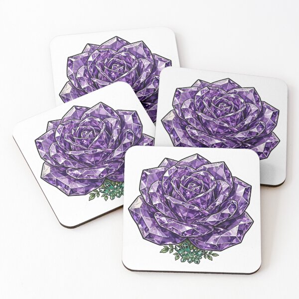 Item preview, Purple Rose Crystal Sticker - Amethyst Violet Rose Real Color designed and sold by Crystal Critters .
