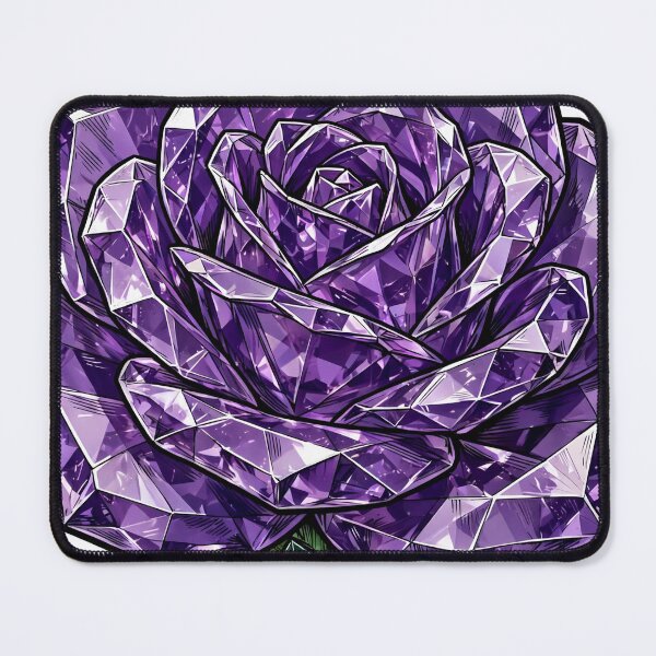 Item preview, Purple Rose Crystal Sticker - Amethyst Violet Rose Real Color designed and sold by Crystal Critters .