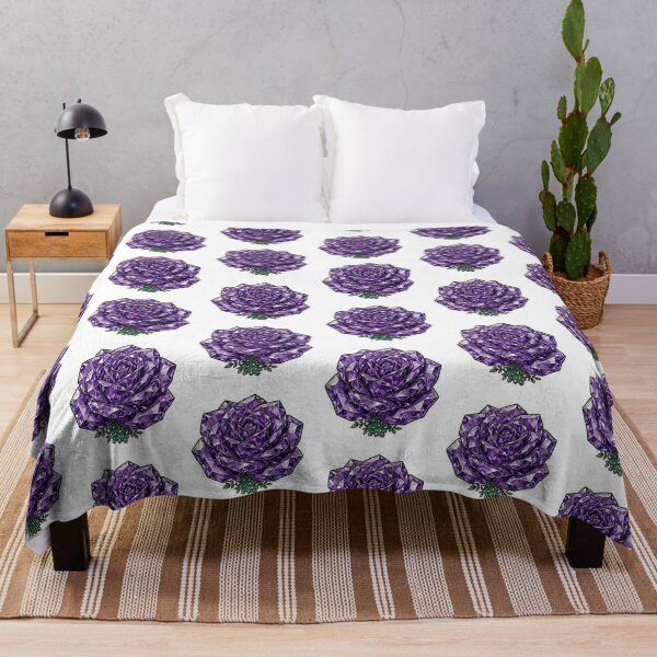 Item preview, Purple Rose Crystal Sticker - Amethyst Violet Rose Real Color designed and sold by Crystal Critters .
