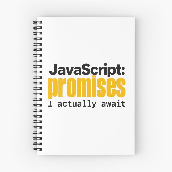 Item preview, JavaScript Promises I Actually Await Funny Coder Typography designed and sold by ThreadQuirk.