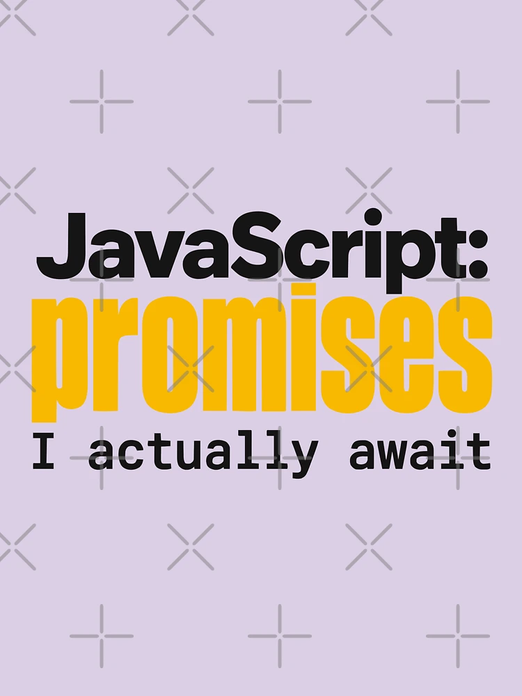 Thumbnail 6 of 6, Vintage Wash T-Shirt, JavaScript Promises I Actually Await Funny Coder Typography designed and sold by ThreadQuirk.