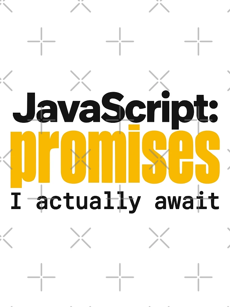 Thumbnail 3 of 3, Scarf, JavaScript Promises I Actually Await Funny Coder Typography designed and sold by ThreadQuirk.