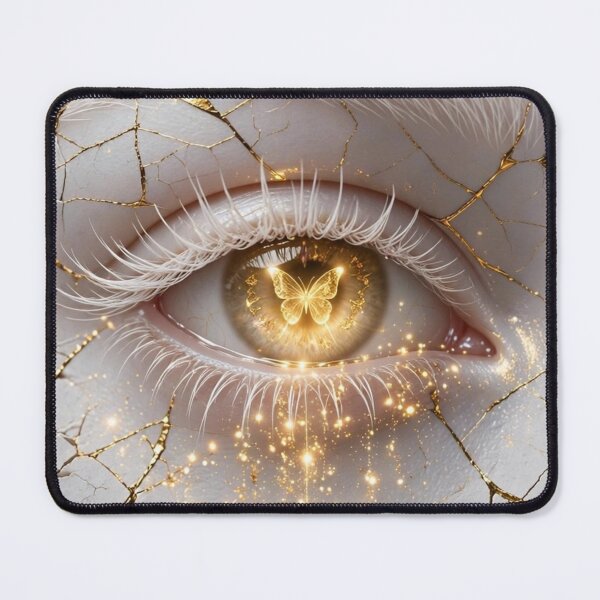 Item preview, Surreal Kintsugi Sacred Eye Gold Butterfly Alchemic Emblem designed and sold by One City Two Children Studio.