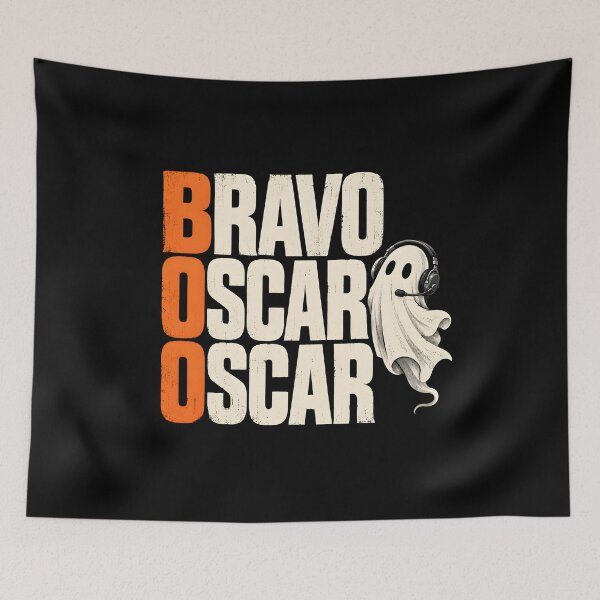 Item preview, Bravo Oscar Oscar – Ghost Pilot Phonetic Alphabet Halloween designed and sold by EMaviation_.