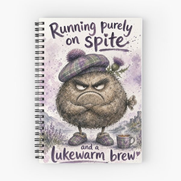 Item preview, Haggis Running on Spite Alone – Funny Scottish Watercolour Character designed and sold by DesignsbyDandan.