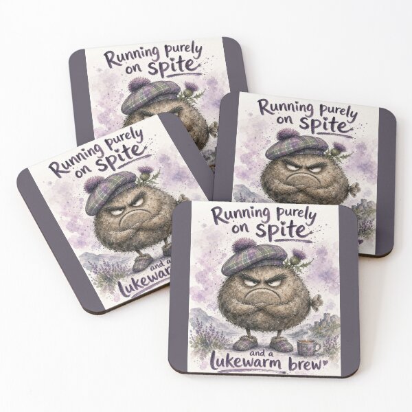 Item preview, Haggis Running on Spite Alone – Funny Scottish Watercolour Character designed and sold by DesignsbyDandan.