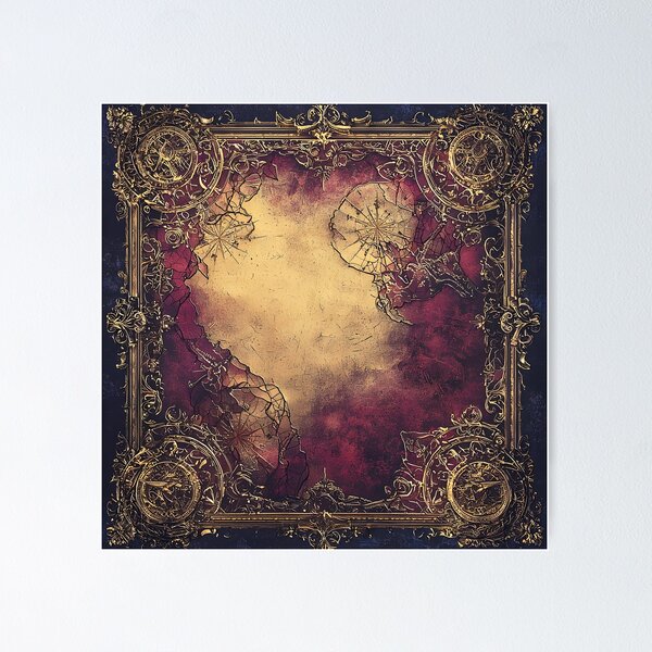 Item preview, Fantasy Treasure Map, 3d Render, Rich Burgundy designed and sold by Checho30.
