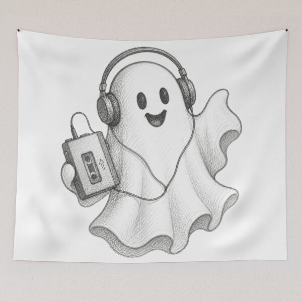 Item preview, Funny Millennial Ghost in Nostalgia designed and sold by HELLO TIGER.