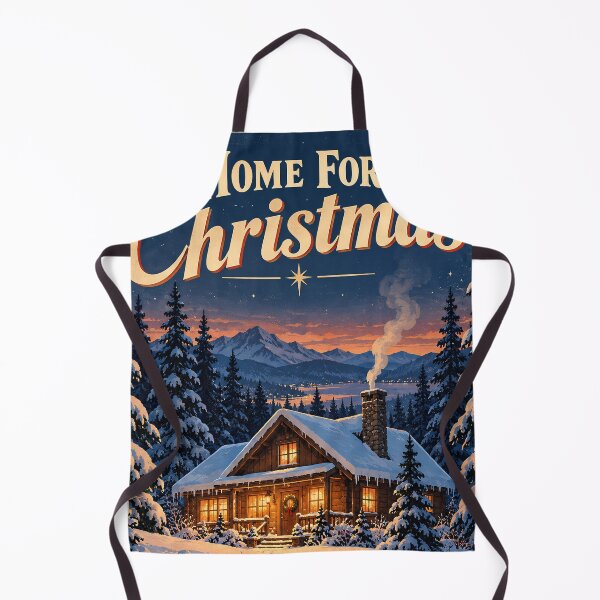 Item preview, Home For Christmas Snowy Log Cabin Vintage Winter Scene designed and sold by DigitalChickHub.