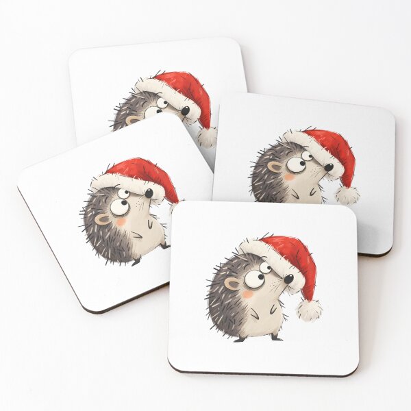 Item preview, Hedgehog in a Floppy Santa Hat designed and sold by The-Art-of-D.