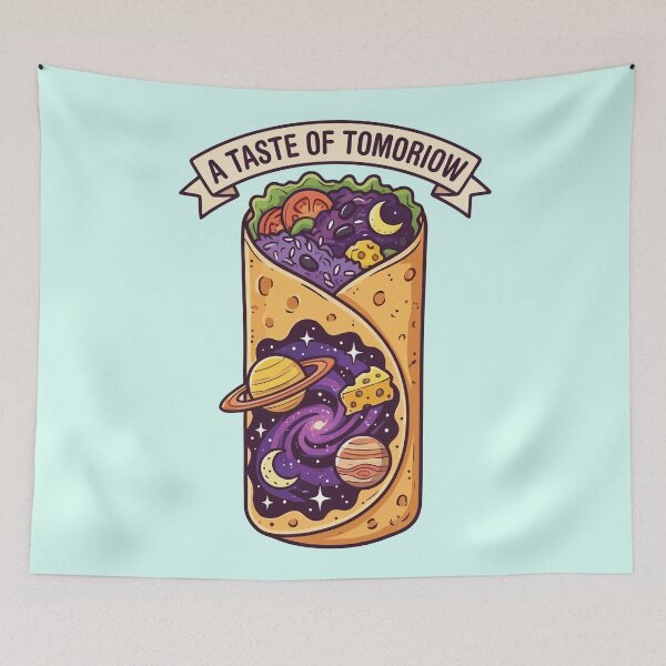 Item preview, A Taste Of Tomorrow Space Burrito Cosmic Galaxy Wrap designed and sold by Amir Faysal.