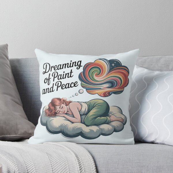 Item preview, Dreaming of Paint and Peace – Cute Artist and Painting Design designed and sold by Jollys-ArtShop.