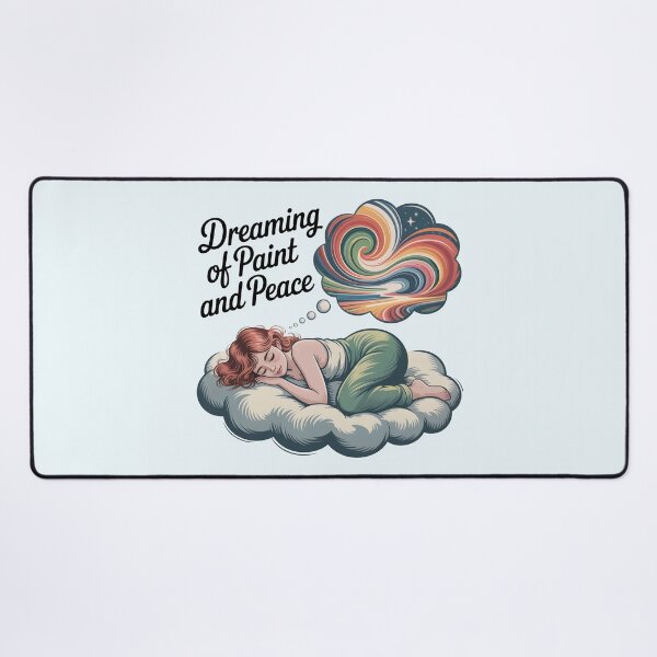 Item preview, Dreaming of Paint and Peace – Cute Artist and Painting Design designed and sold by Jollys-ArtShop.