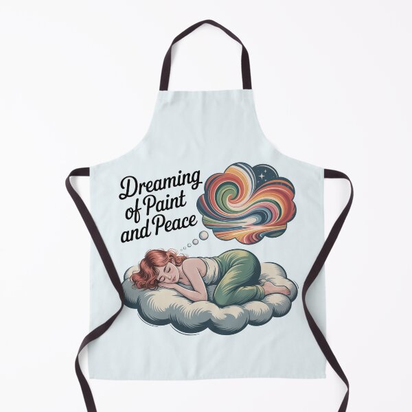 Item preview, Dreaming of Paint and Peace – Cute Artist and Painting Design designed and sold by Jollys-ArtShop.