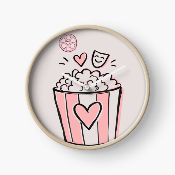 Item preview, Cute Pink Popcorn and Movie Night Heart designed and sold by AchraffPrint.