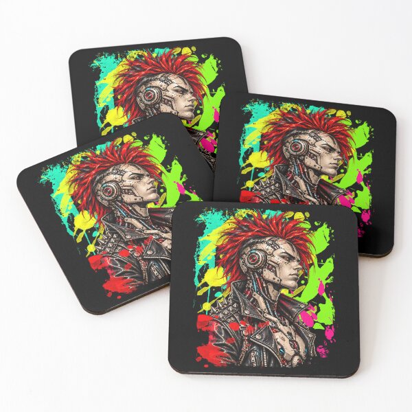 Item preview, Cyberpunk Android Robot Rocker Grunge designed and sold by Itaya Art.