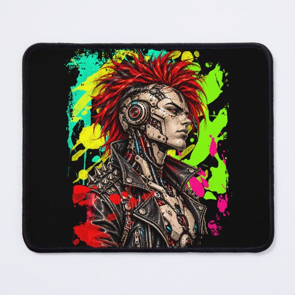 Item preview, Cyberpunk Android Robot Rocker Grunge designed and sold by Itaya Art.