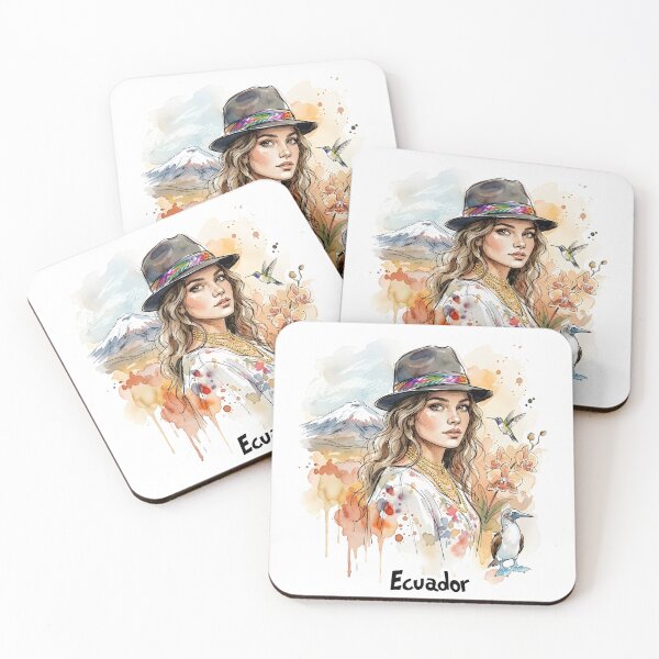 Item preview, Ecuadorian Andes Woman with Flowers designed and sold by EdwinkOne.