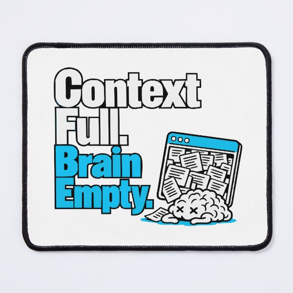 Item preview, Context Full. Brain Empty. Bold Typography Graphic designed and sold by ThreadQuirk.