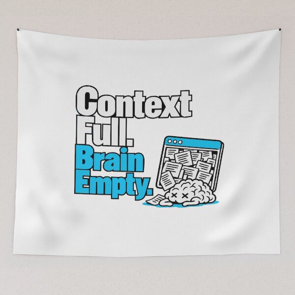 Item preview, Context Full. Brain Empty. Bold Typography Graphic designed and sold by ThreadQuirk.