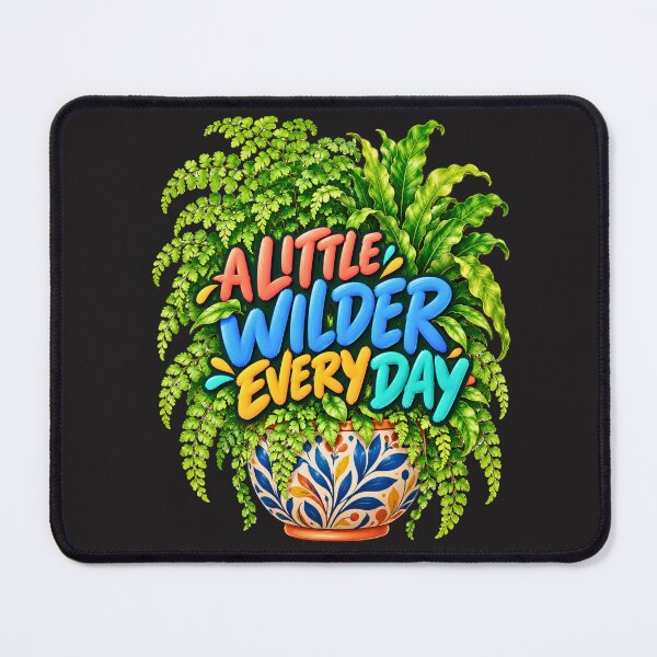 Item preview, A Little Wilder Every Day Colorful Fern Plant Lover Design designed and sold by AdicretorDesign.