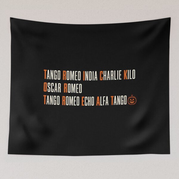Item preview, Trick or Treat in the Pilot Phonetic Alphabet - Aviation Halloween designed and sold by EMaviation_.