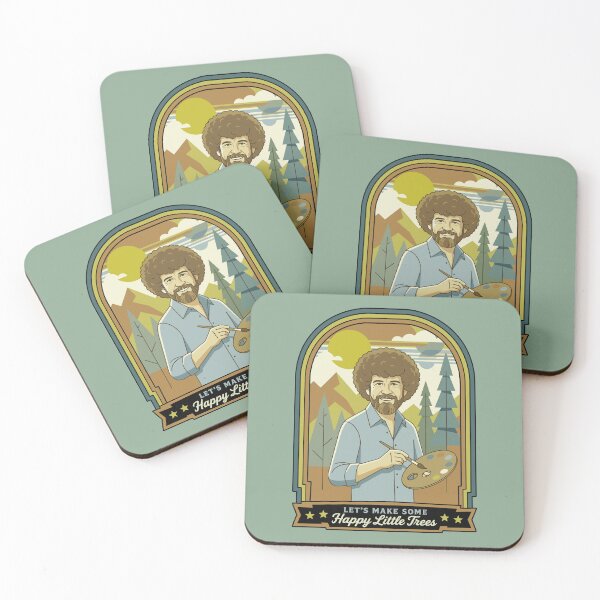 Item preview, Bob Ross No Mistakes Just Happy Accidents Happy Little Trees Vintage Retro Art designed and sold by karamram.