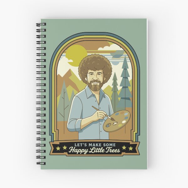 Artikelvorschau, Kopie von Bob Ross – Keine Fehler, nur glückliche Zufälle – Fröhliche kleine Bäume – Vintage-Retro-Kunst entworfen und verkauft von karamram.