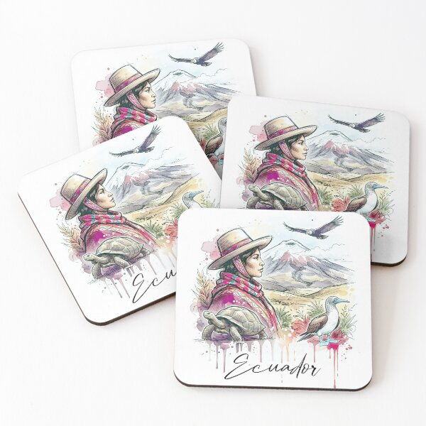 Item preview, Ecuador Andes and Galapagos Watercolor Art designed and sold by EdwinkOne.