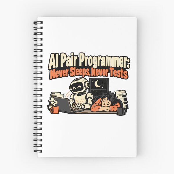Item preview, AI Pair Programmer: Never Sleeps, Never Tests designed and sold by ThreadQuirk.
