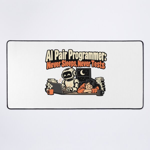 Item preview, AI Pair Programmer: Never Sleeps, Never Tests designed and sold by ThreadQuirk.
