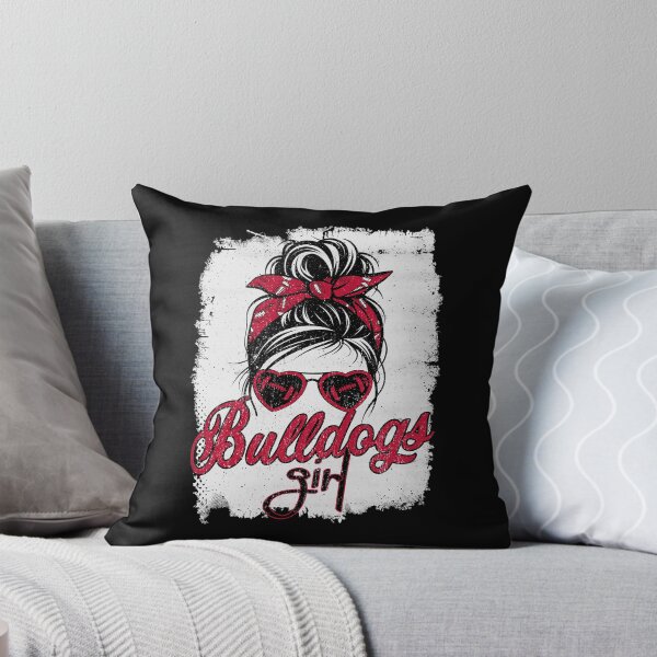 Item preview, Vintage Bulldogs Girl Messy Bun Distressed Georgia Football designed and sold by Floral Vintage.