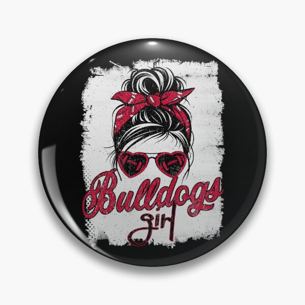 Item preview, Vintage Bulldogs Girl Messy Bun Distressed Georgia Football designed and sold by Floral Vintage.