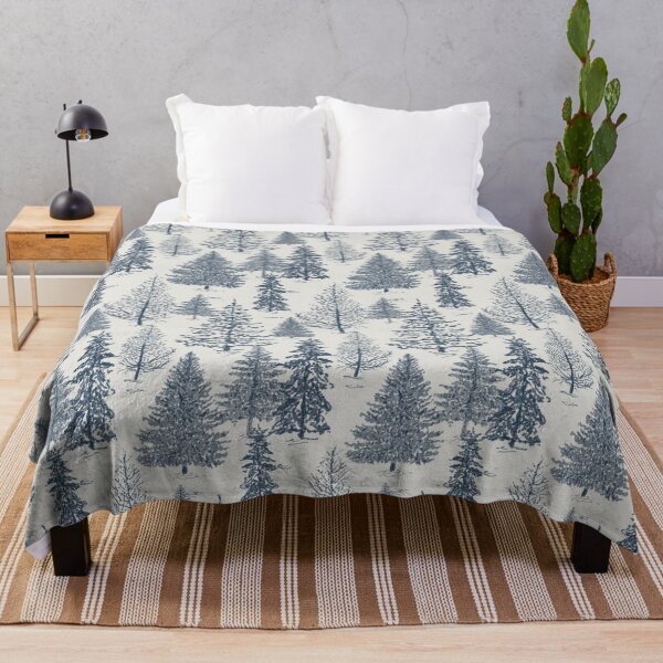 Item preview, Minimalist winter pine tree woodland - Blue designed and sold by Anne Londez Studio.