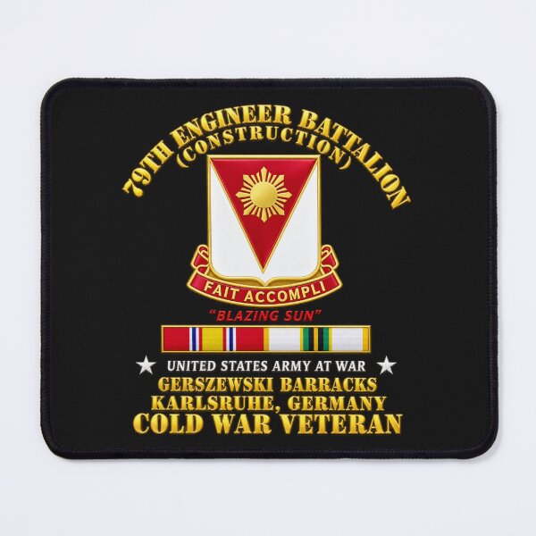 Item preview, 79th Engineer Bn - Blazing Sun - Gerzewski Barracks - Karlsruhe, GE w COLD SVC - 3D - Transparent designed and sold by Military Insignia Products.