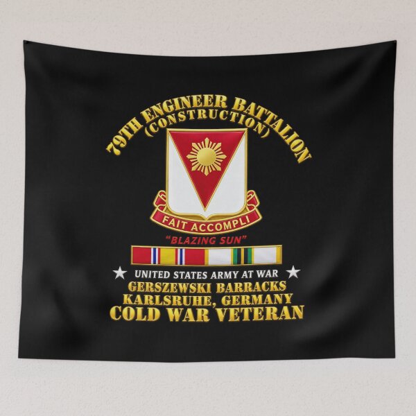 Item preview, 79th Engineer Bn - Blazing Sun - Gerzewski Barracks - Karlsruhe, GE w COLD SVC - 3D - Transparent designed and sold by Military Insignia Products.