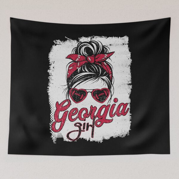 Item preview, Vintage Georgia Girl Messy Bun Distressed Football Team Spirit designed and sold by RockTheFeal.